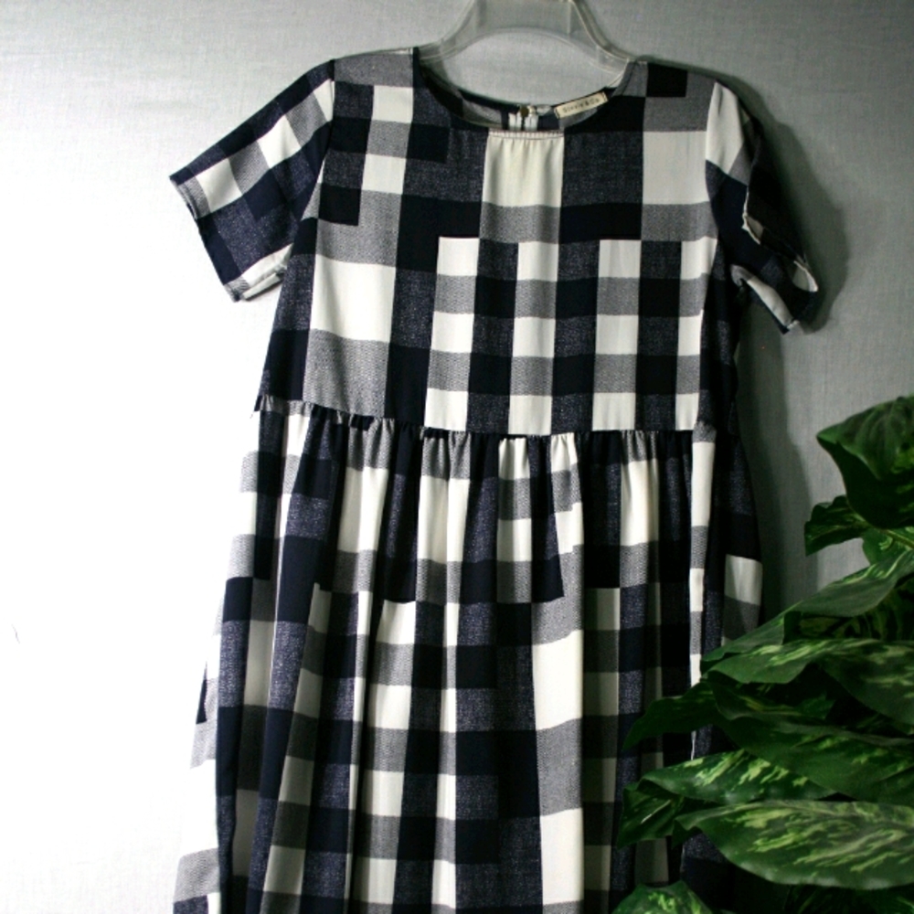 STEVIE & CO plaid baby doll dress